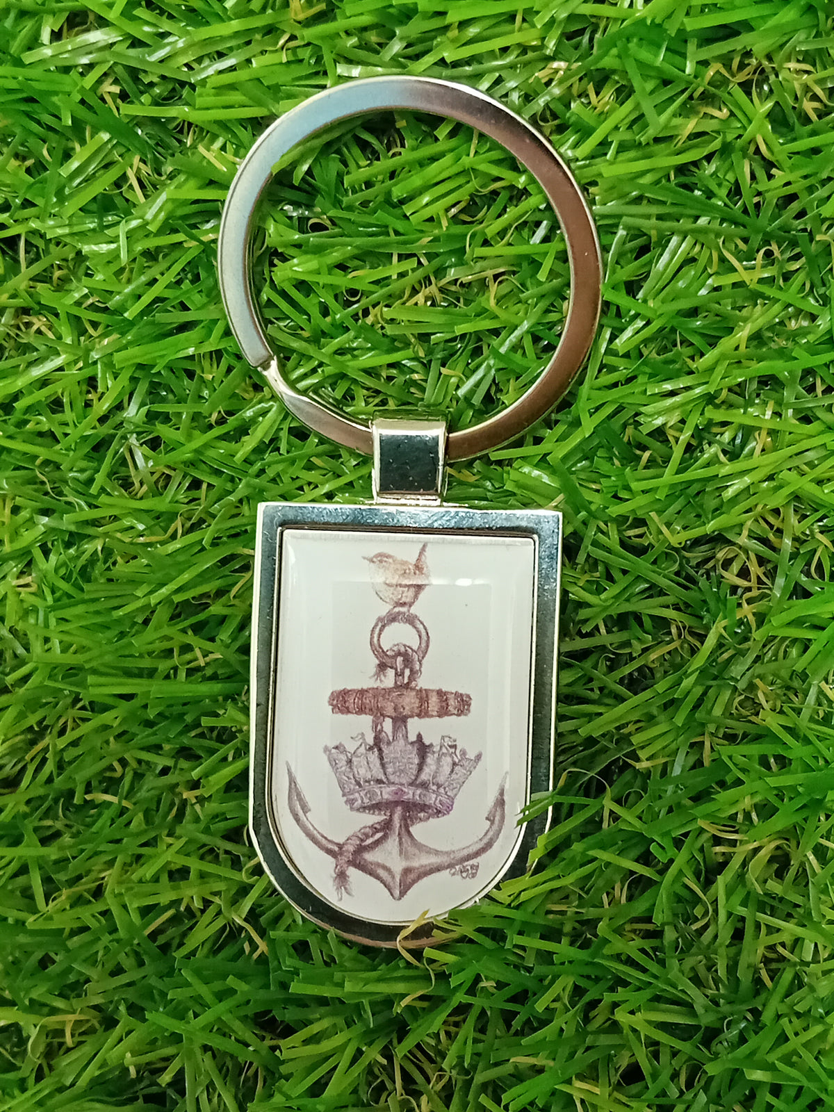 Shield Keyring - WRNS Crest - by Deborah Petty